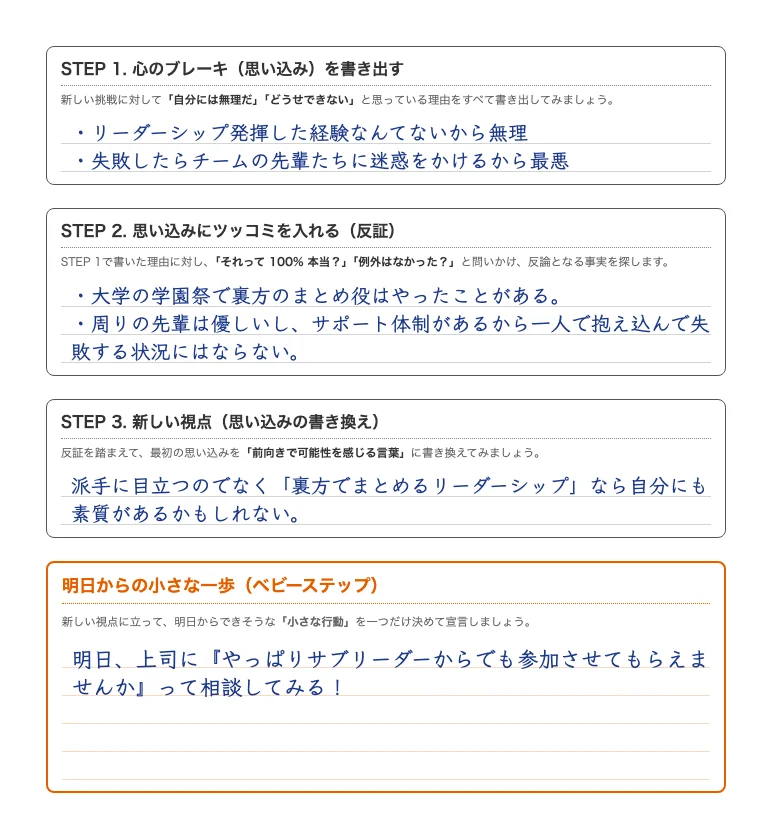 シンヤが記入したワークシート
